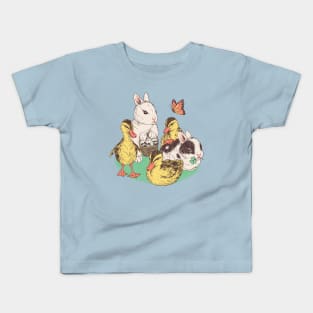 Bunnies and Duckies Kids T-Shirt